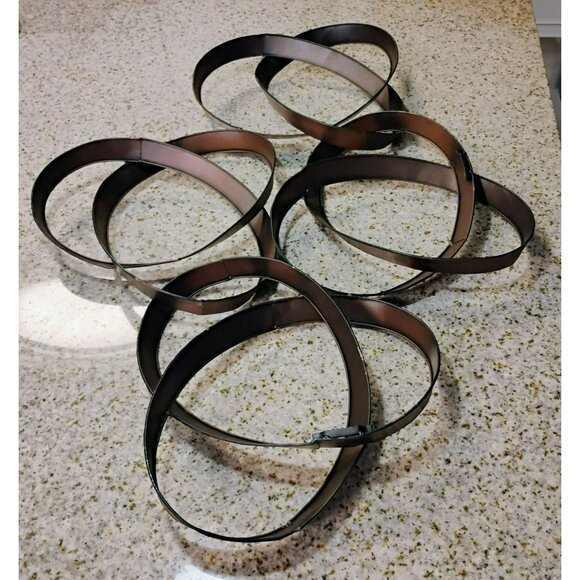 Handcrafted Abstract Metal Wall Art Sculpture In Bronze-Tone Copper Finish 32" - Picture 10 of 10